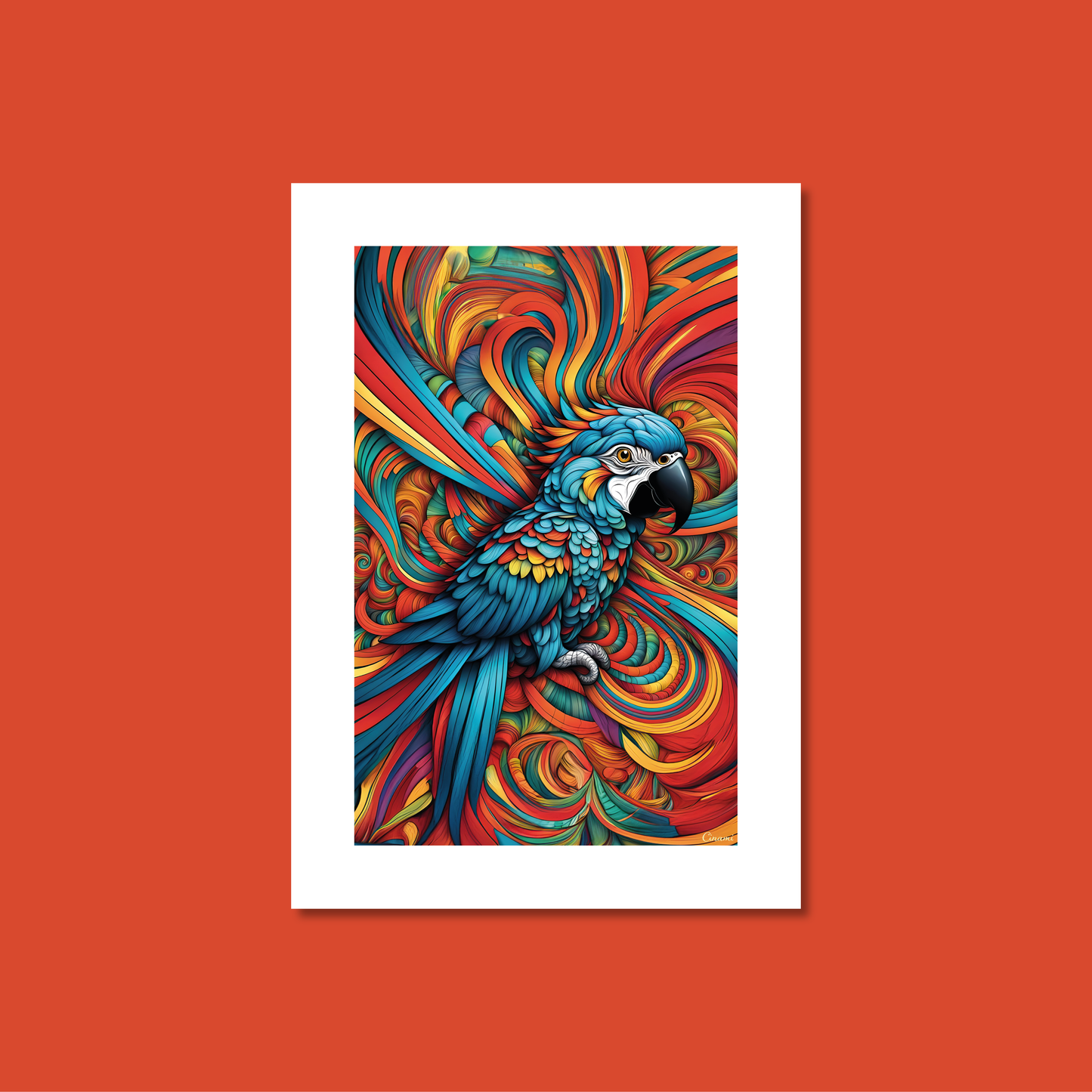 ABSTRACT PARROT **UNFRAMED ART PRINT**