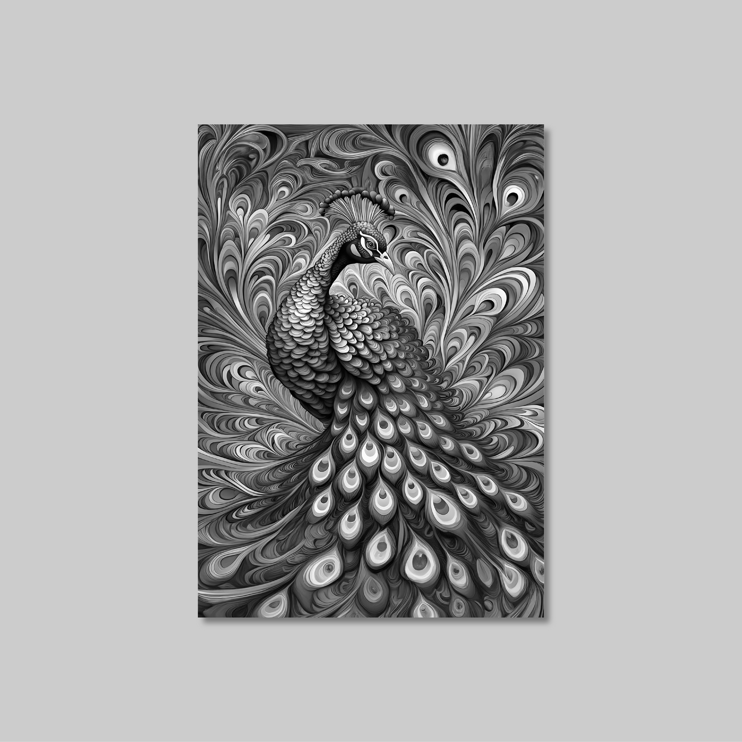 ABSTRACT PEACOCK **UNFRAMED ART PRINT**