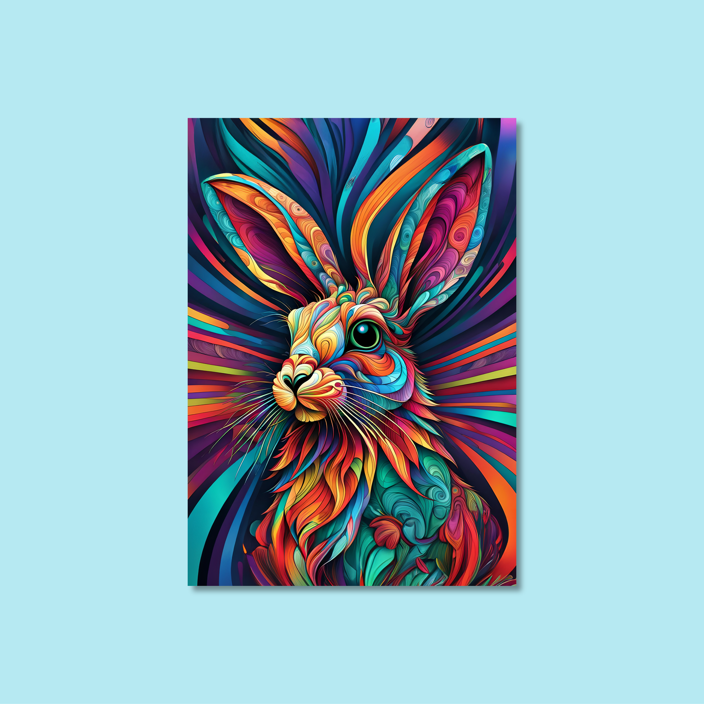 ABSTRACT RABBIT **UNFRAMED ART PRINT**