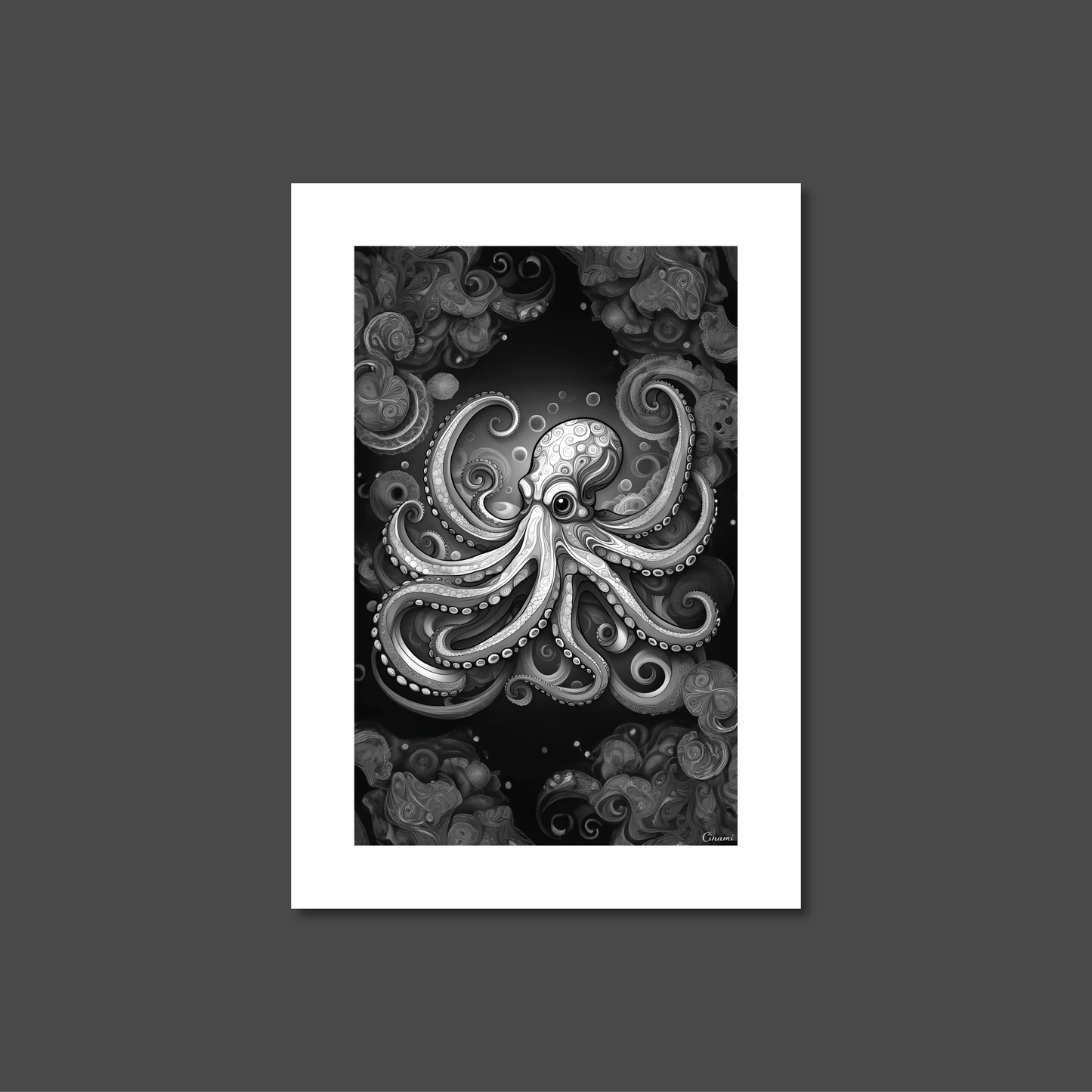 ABSTRACT OCTOPUS **UNFRAMED ART PRINT**