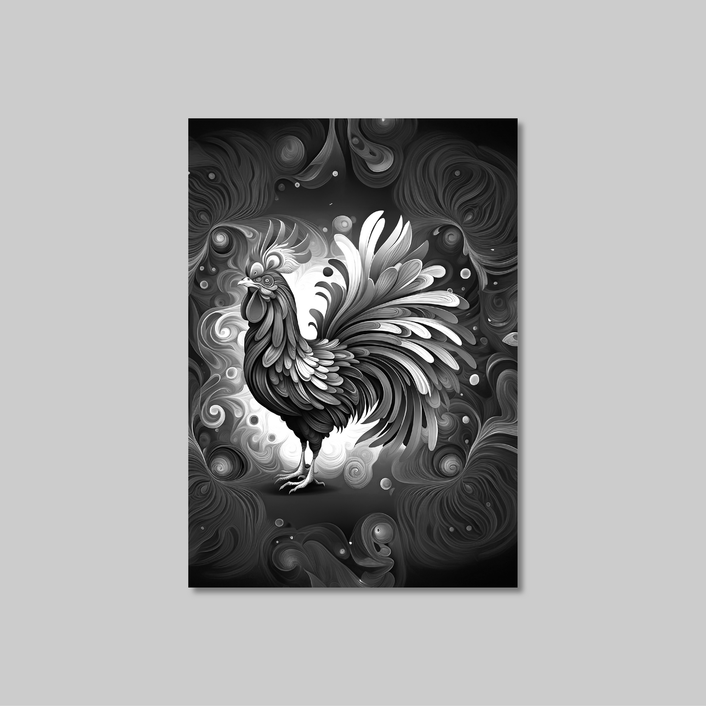 ABSTRACT COCKEREL **UNFRAMED ART PRINT**