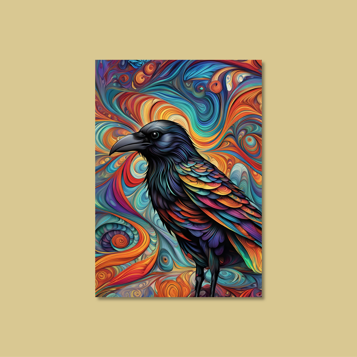 ABSTRACT CROW **UNFRAMED ART PRINT**