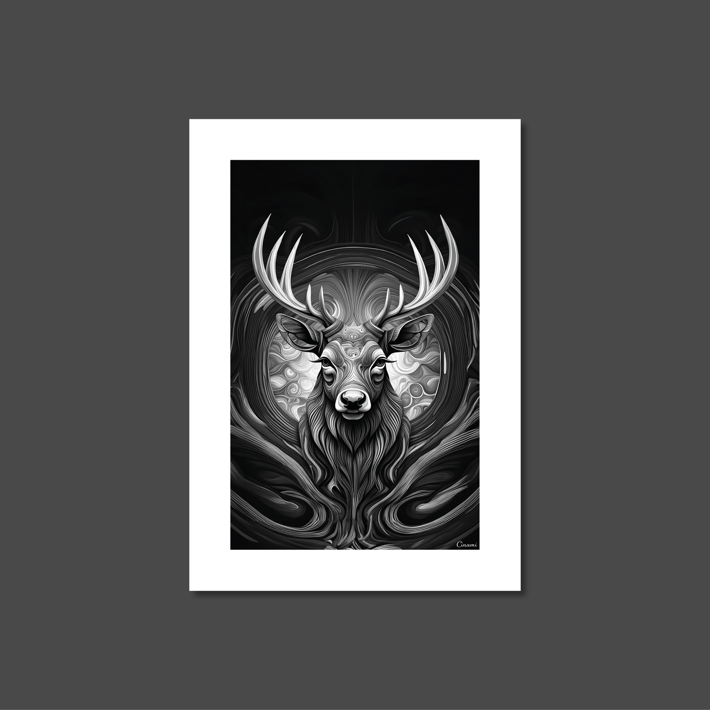 ABSTRACT STAG **UNFRAMED ART PRINT**