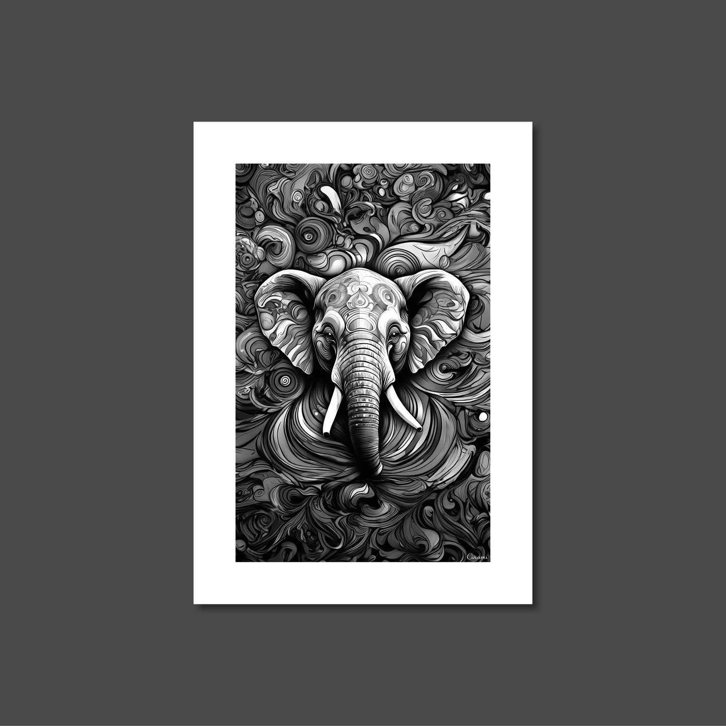 ABSTRACT ELEPHANT **UNFRAMED ART PRINT**