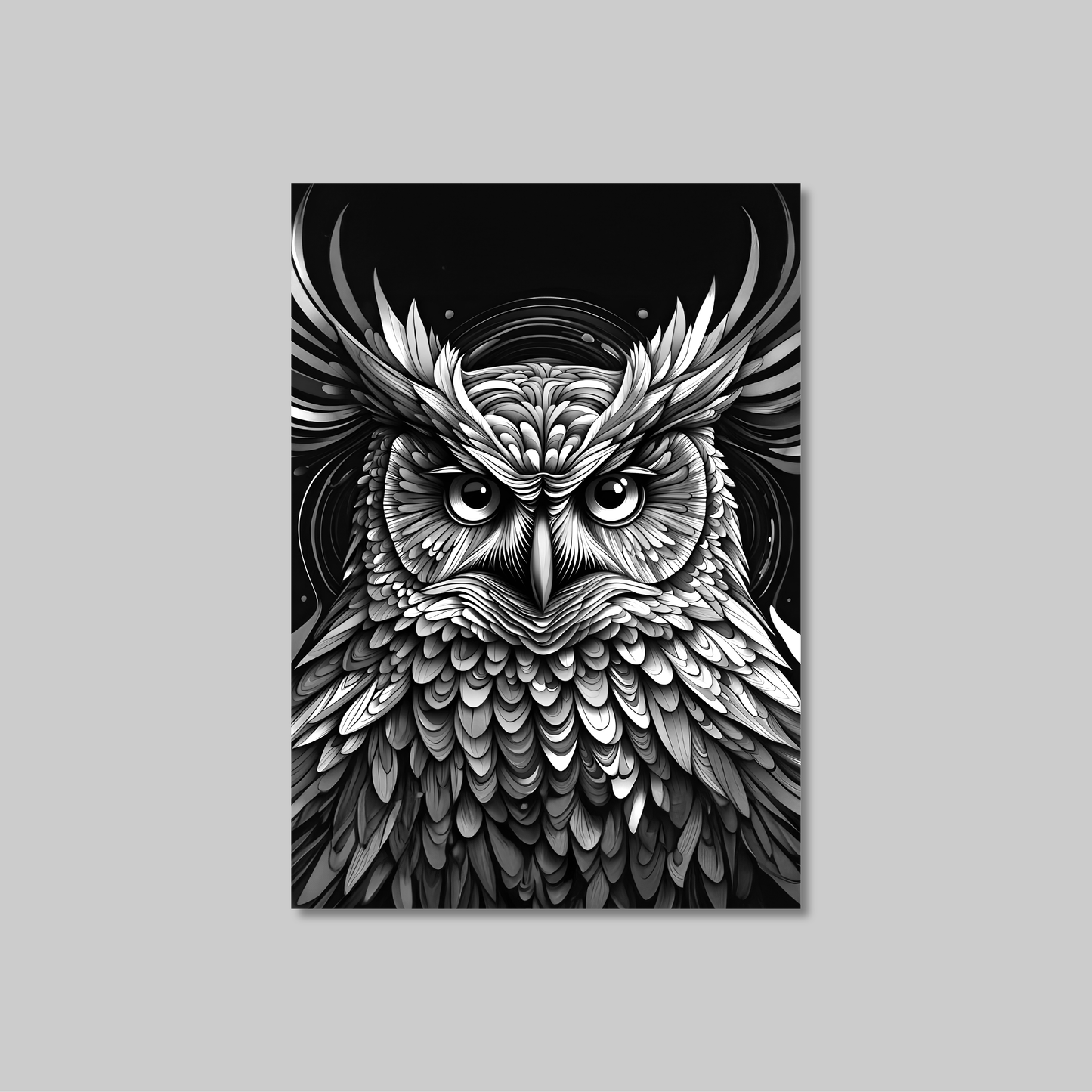 ABSTRACT OWL **UNFRAMED ART PRINT**
