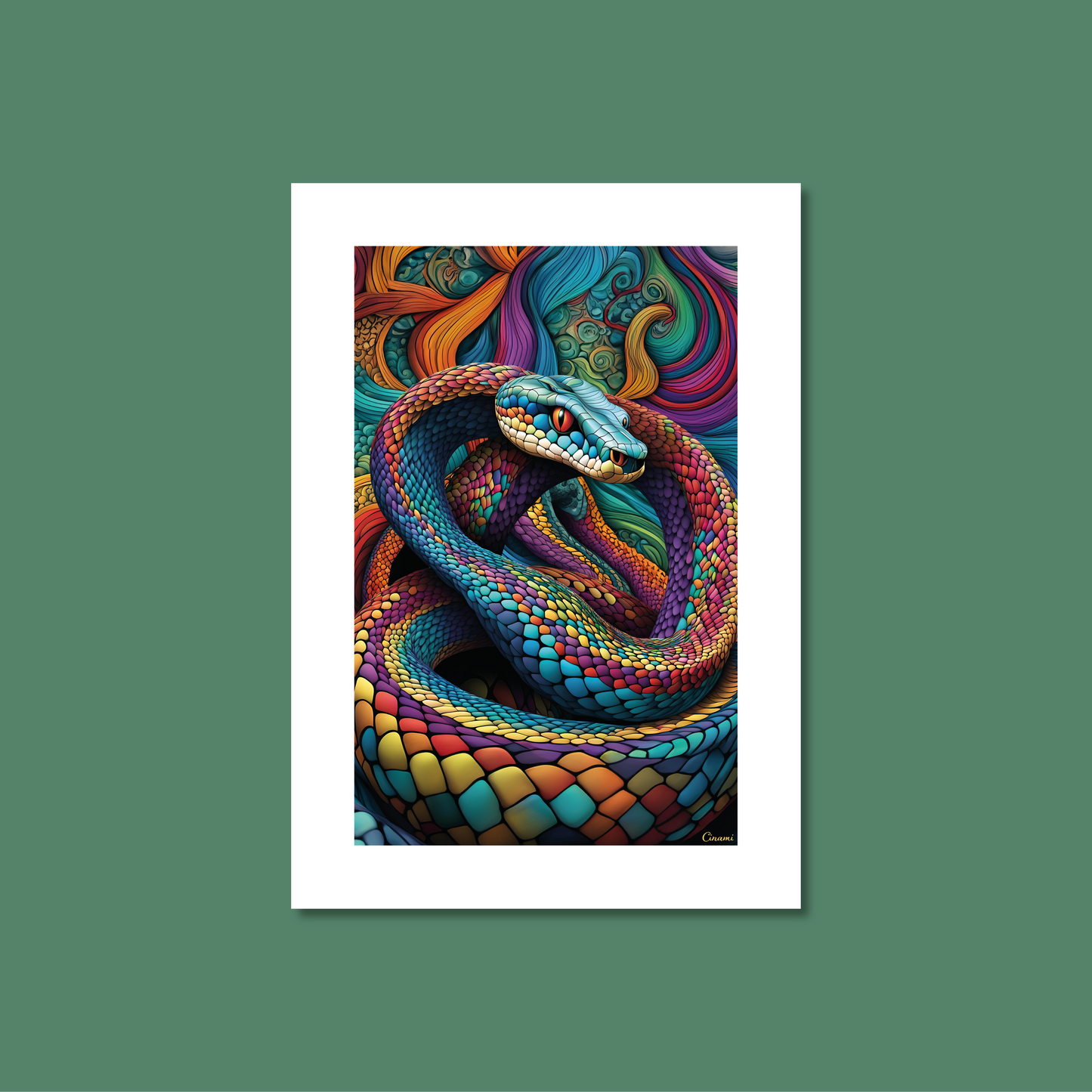 ABSTRACT COBRA **UNFRAMED ART PRINT**