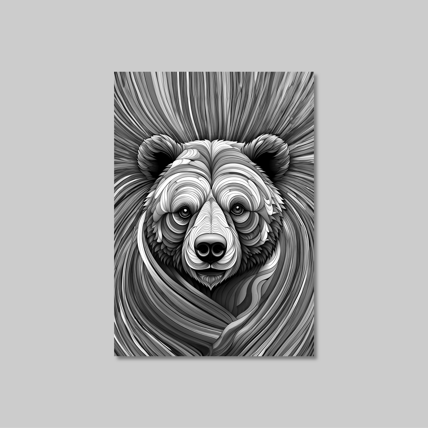 ABSTRACT BEAR **UNFRAMED ART PRINT**