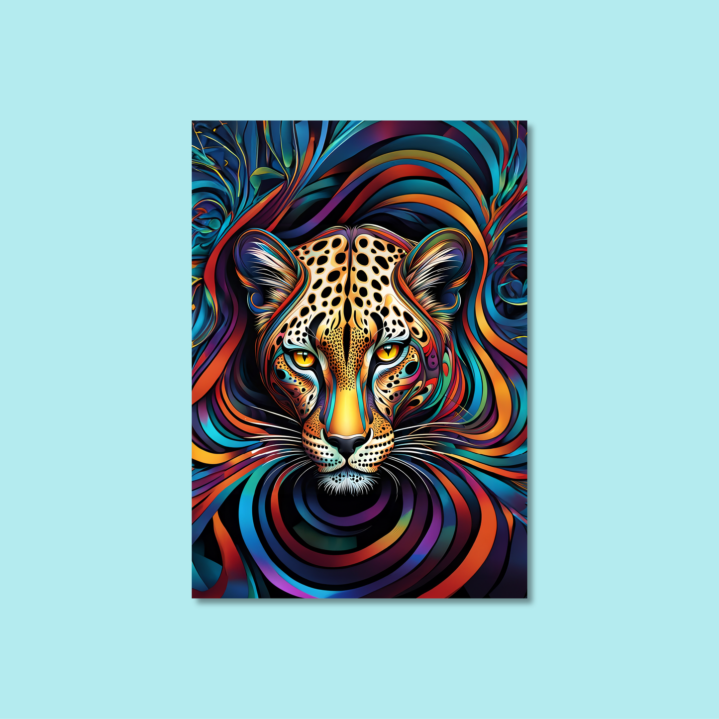 ABSTRACT LEOPARD **UNFRAMED ART PRINT**
