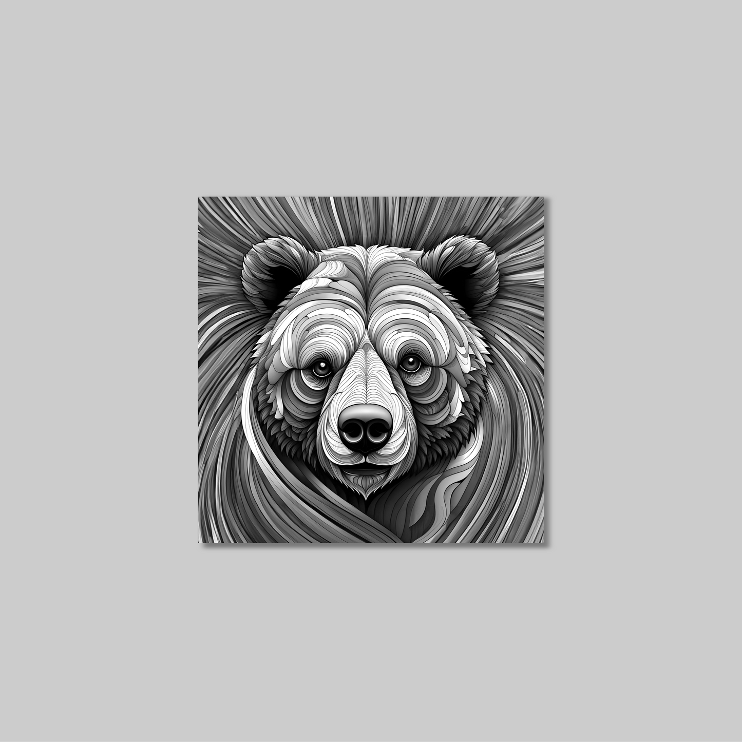 ABSTRACT BEAR **UNFRAMED ART PRINT**