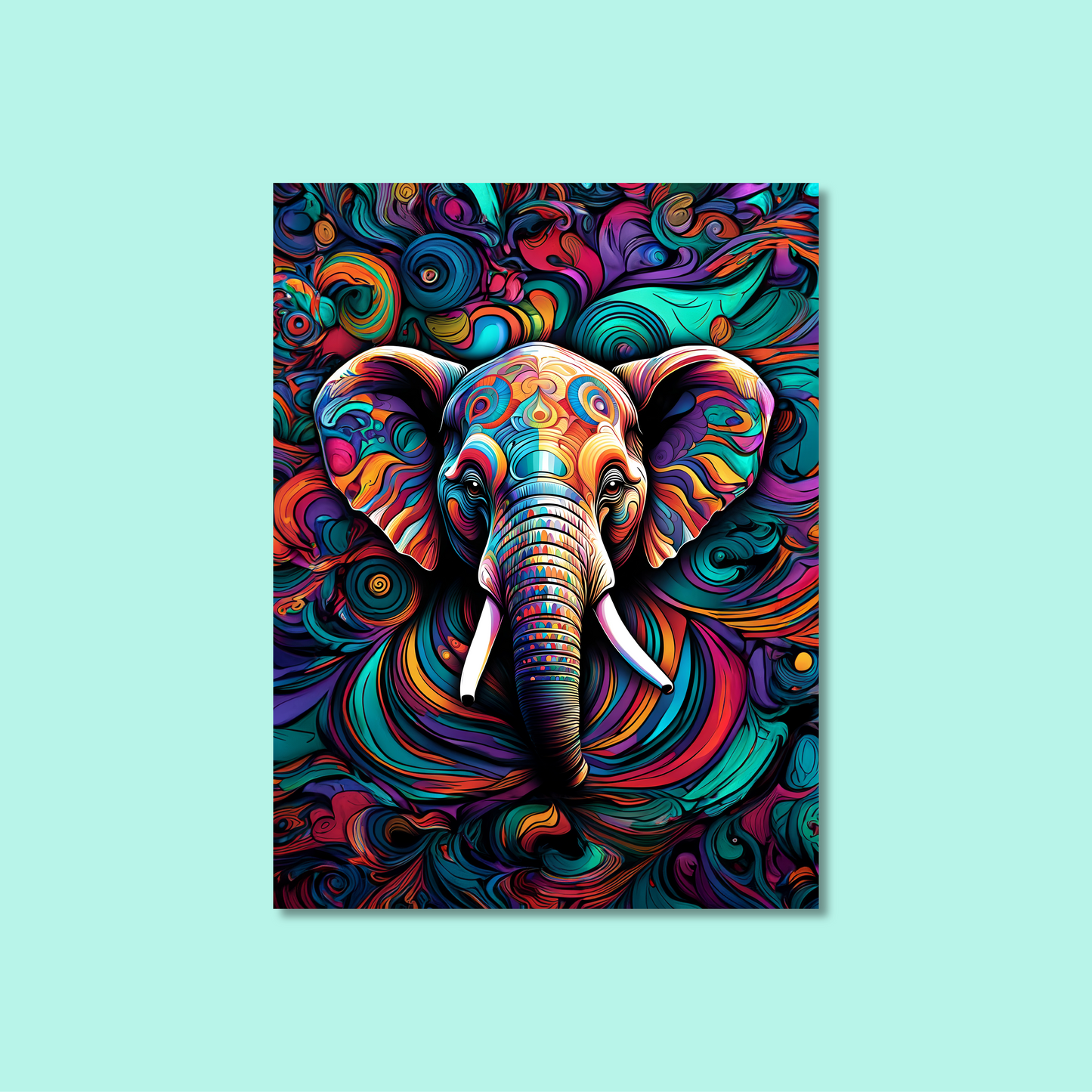 ABSTRACT ELEPHANT **UNFRAMED ART PRINT**