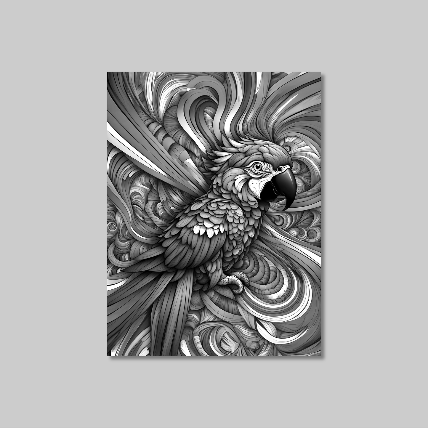 ABSTRACT PARROT **UNFRAMED ART PRINT**