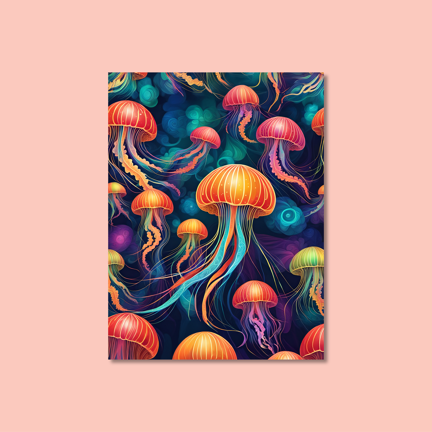 ABSTRACT JELLYFISH **UNFRAMED ART PRINT**