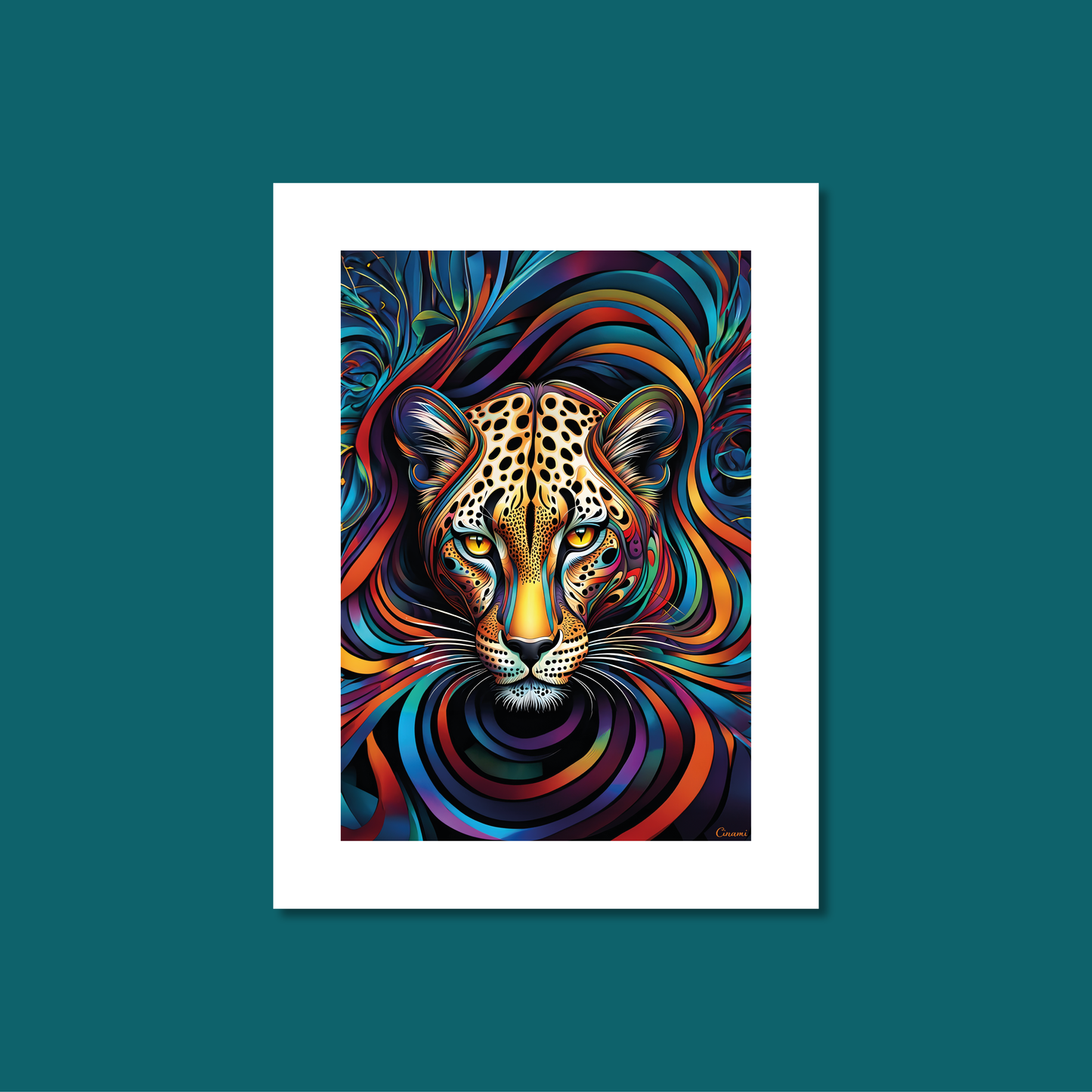 ABSTRACT LEOPARD **UNFRAMED ART PRINT**