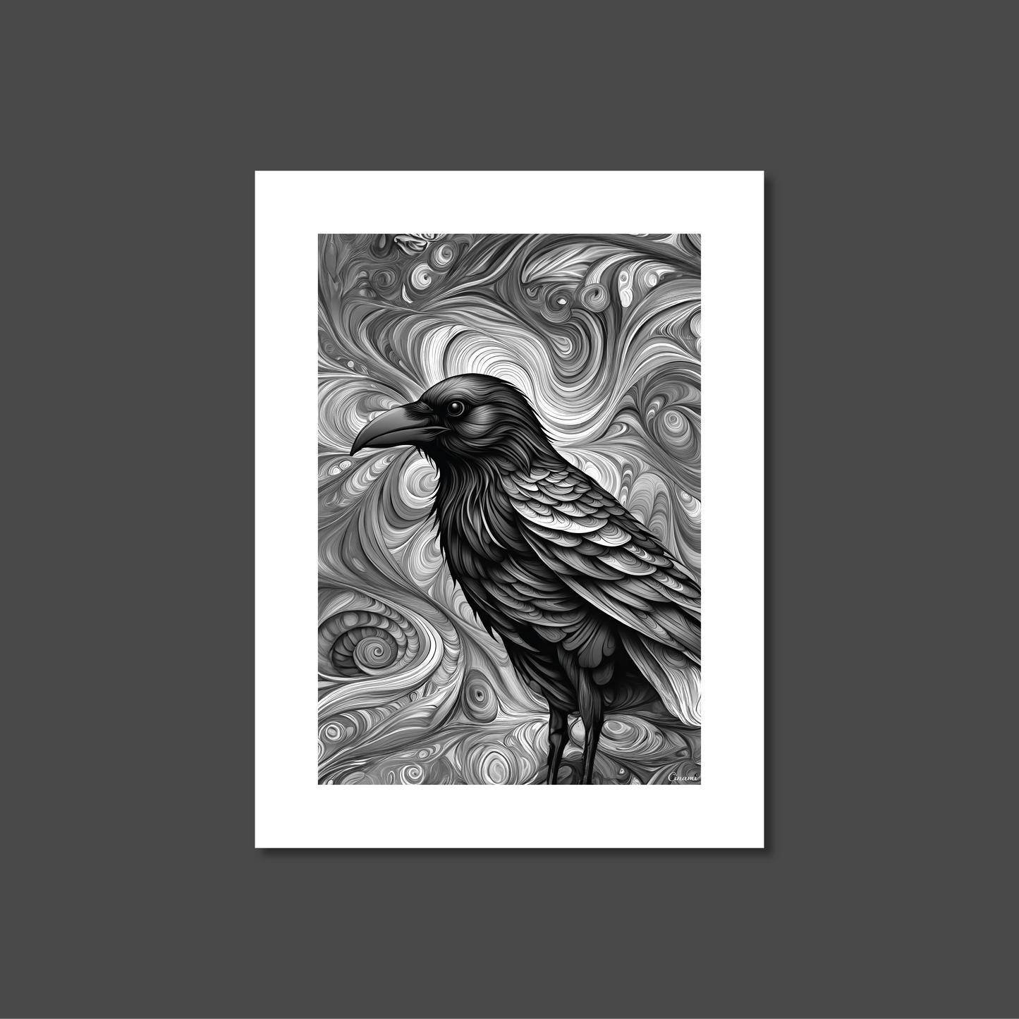 ABSTRACT CROW **UNFRAMED ART PRINT**