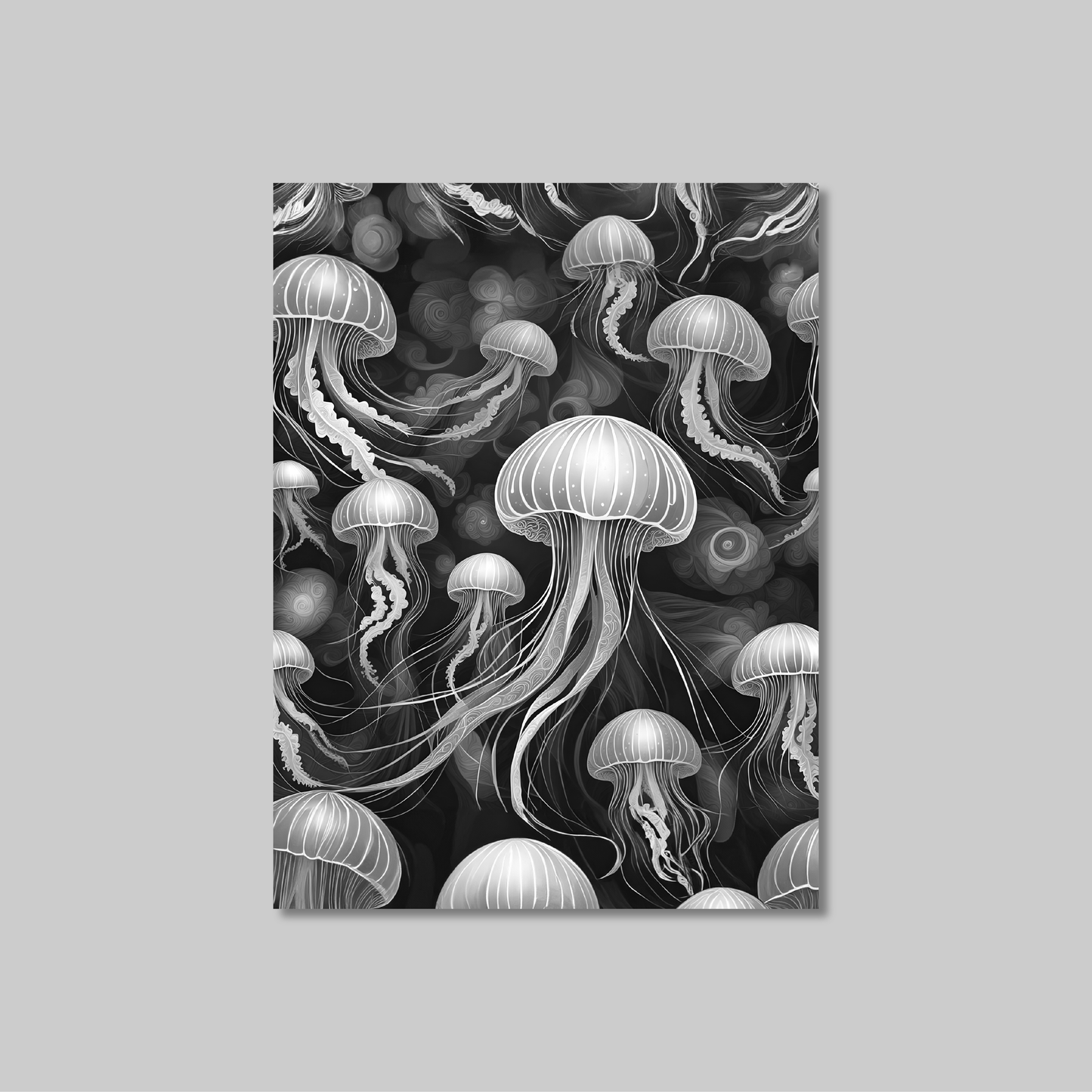 ABSTRACT JELLYFISH **UNFRAMED ART PRINT**