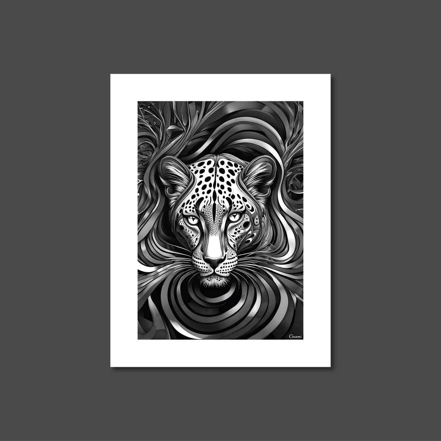 ABSTRACT LEOPARD **UNFRAMED ART PRINT**