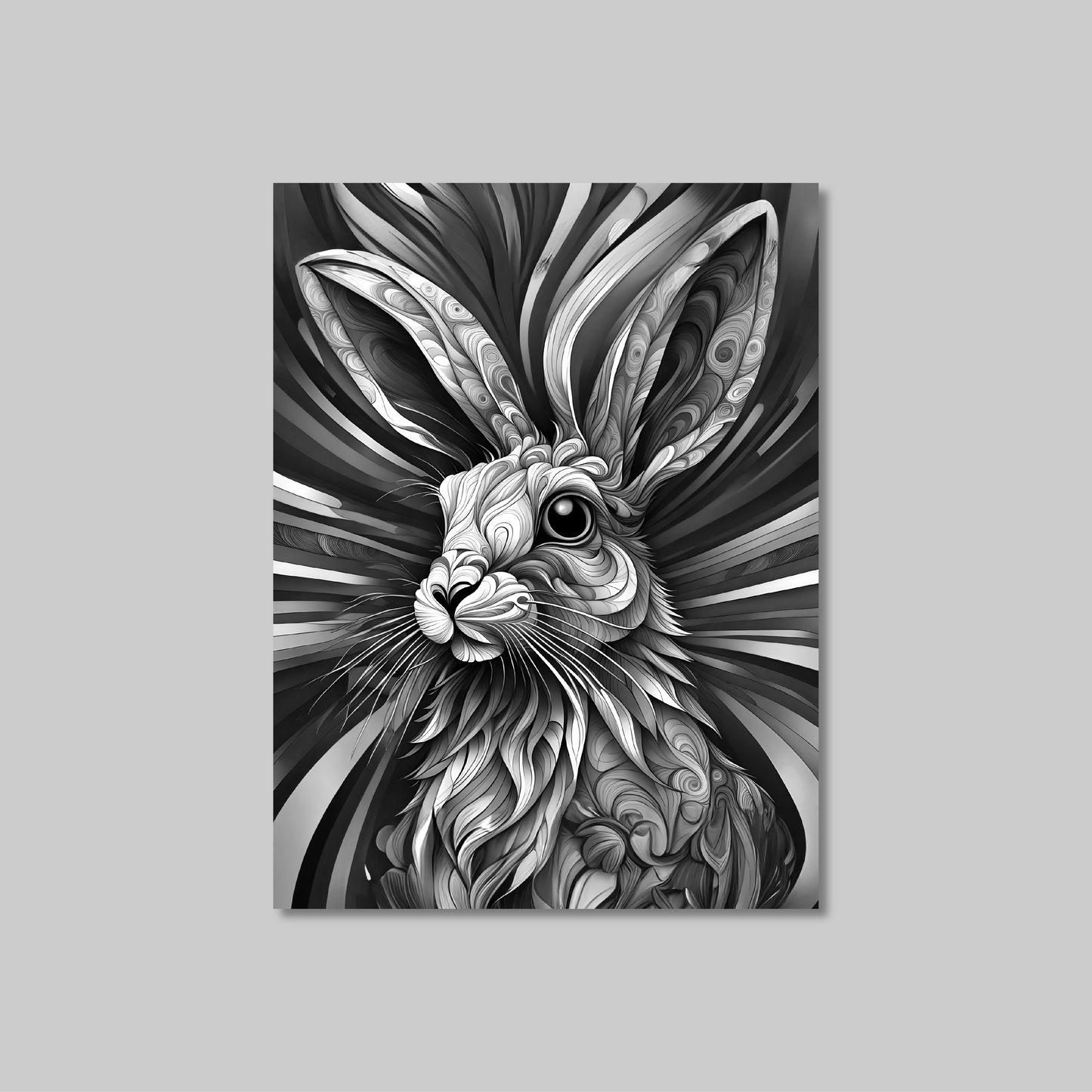 ABSTRACT RABBIT **UNFRAMED ART PRINT**