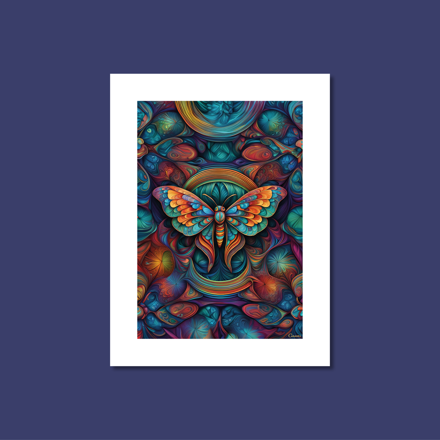 ABSTRACT MOTH **UNFRAMED ART PRINT**