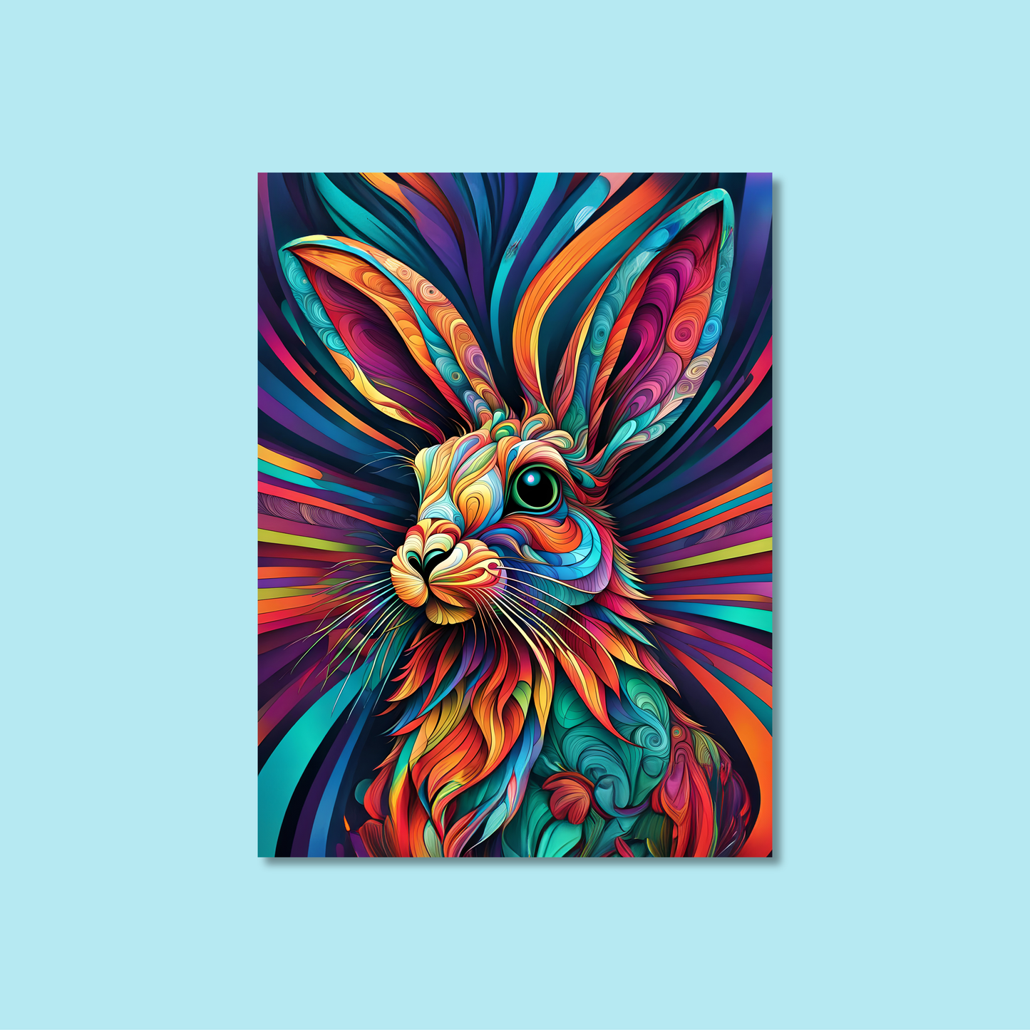 ABSTRACT RABBIT **UNFRAMED ART PRINT**