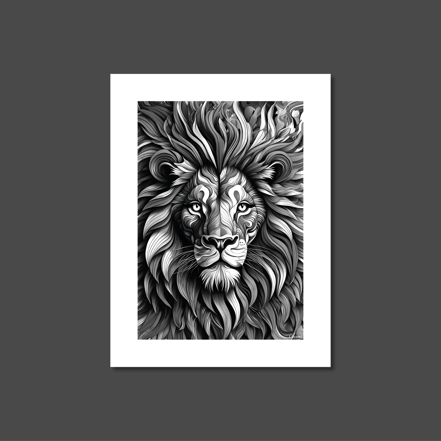 ABSTRACT LION **UNFRAMED ART PRINT**