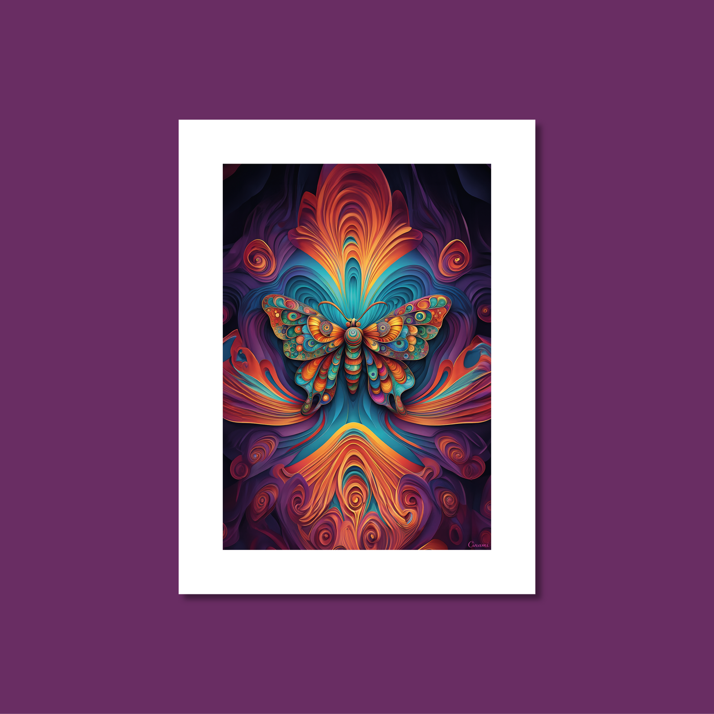ABSTRACT BUTTERFLY **UNFRAMED ART PRINT**