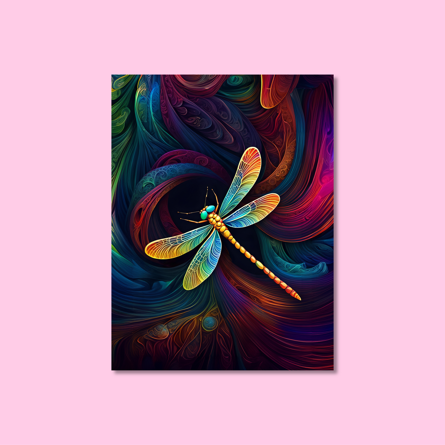 ABSTRACT DRAGONFLY **UNFRAMED ART PRINT**