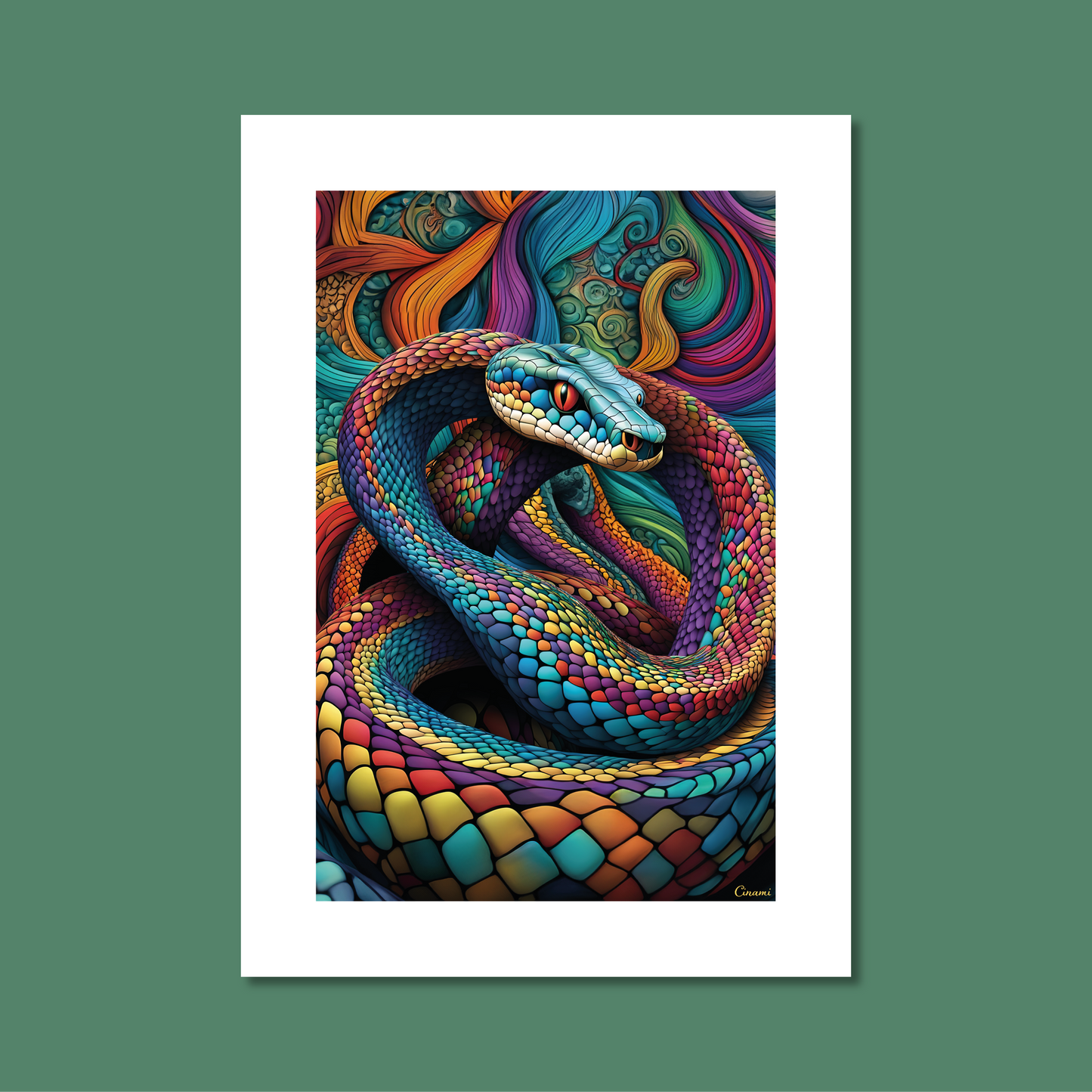 ABSTRACT COBRA **UNFRAMED ART PRINT**