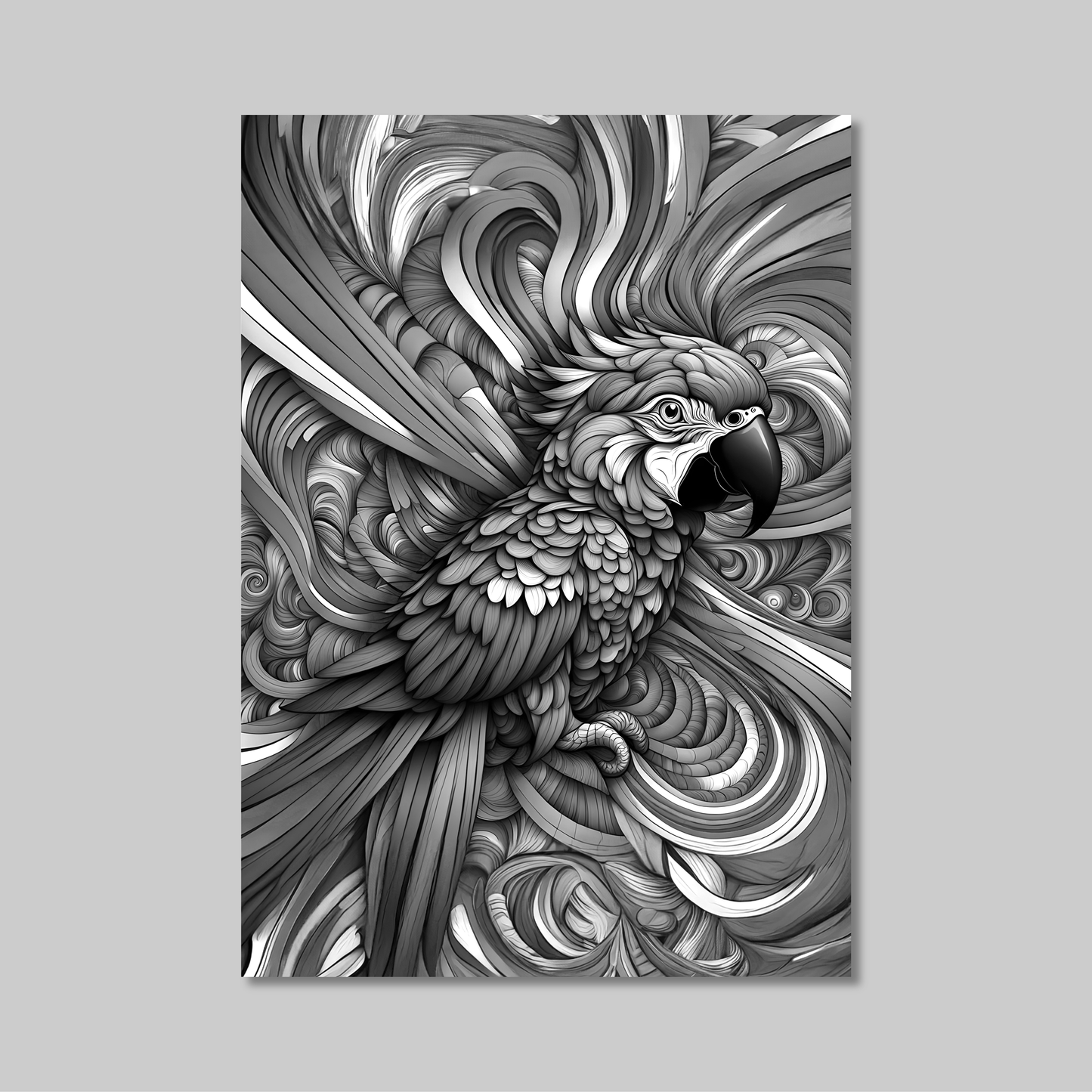 ABSTRACT PARROT **UNFRAMED ART PRINT**
