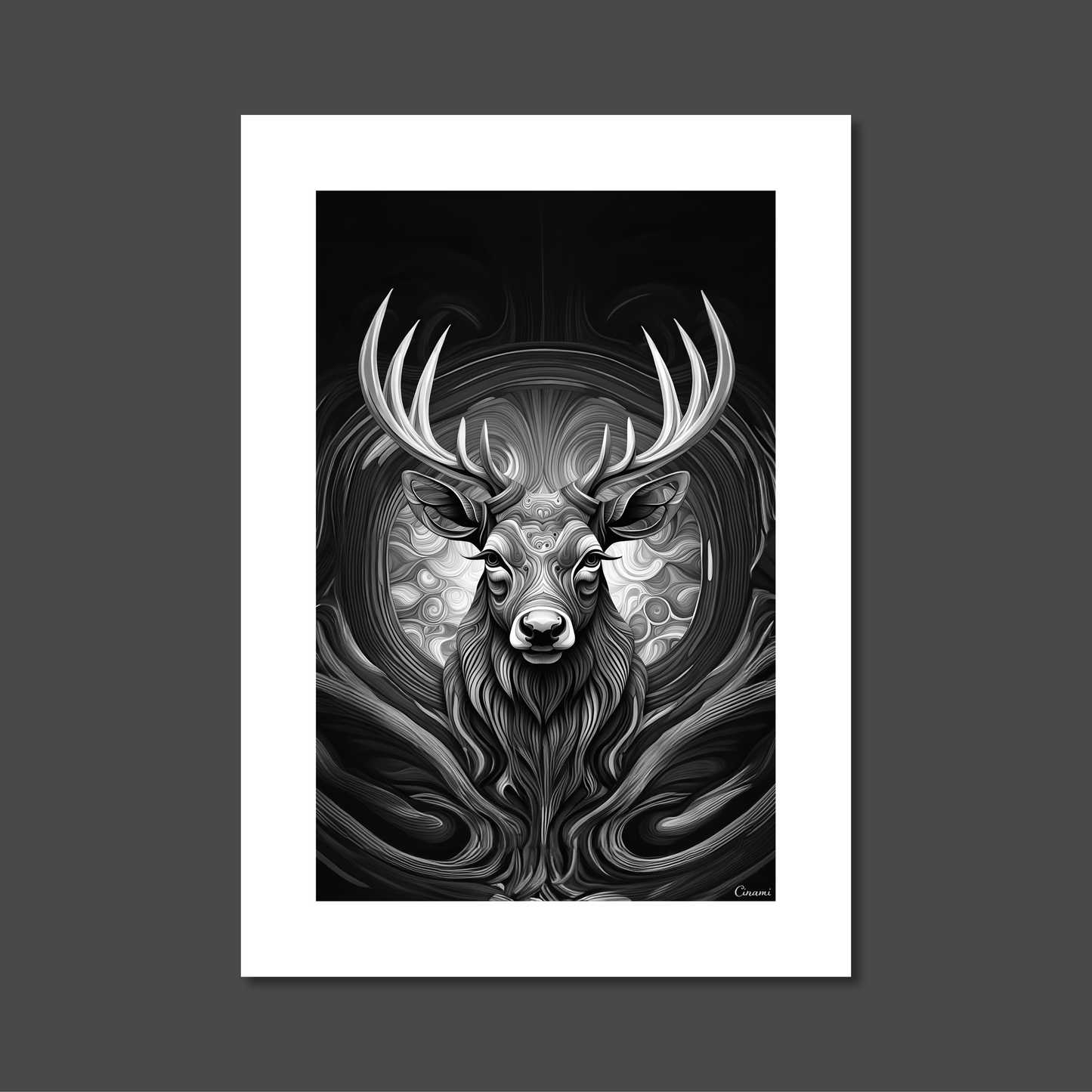 ABSTRACT STAG **UNFRAMED ART PRINT**
