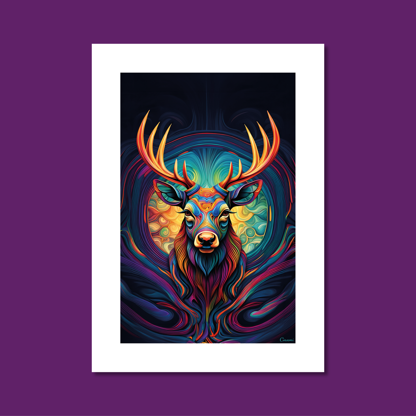 ABSTRACT STAG **UNFRAMED ART PRINT**