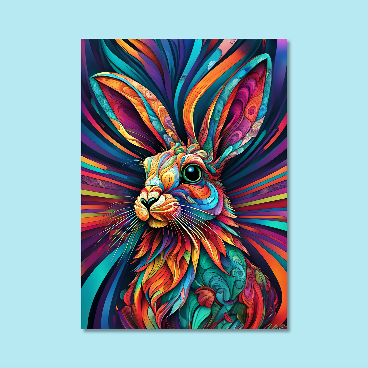 ABSTRACT RABBIT **UNFRAMED ART PRINT**