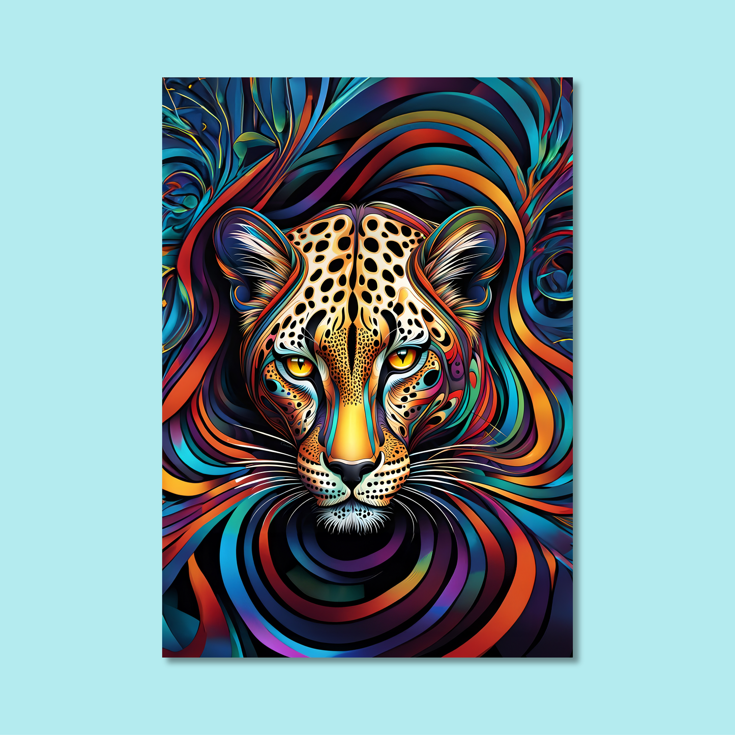 ABSTRACT LEOPARD **UNFRAMED ART PRINT**
