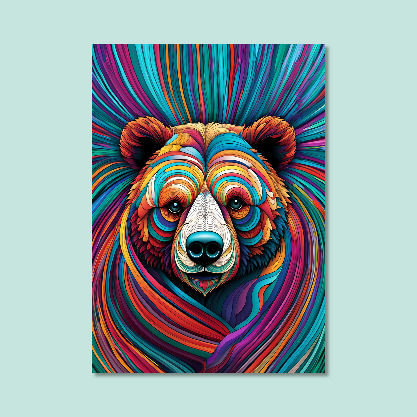 ABSTRACT BEAR **UNFRAMED ART PRINT**