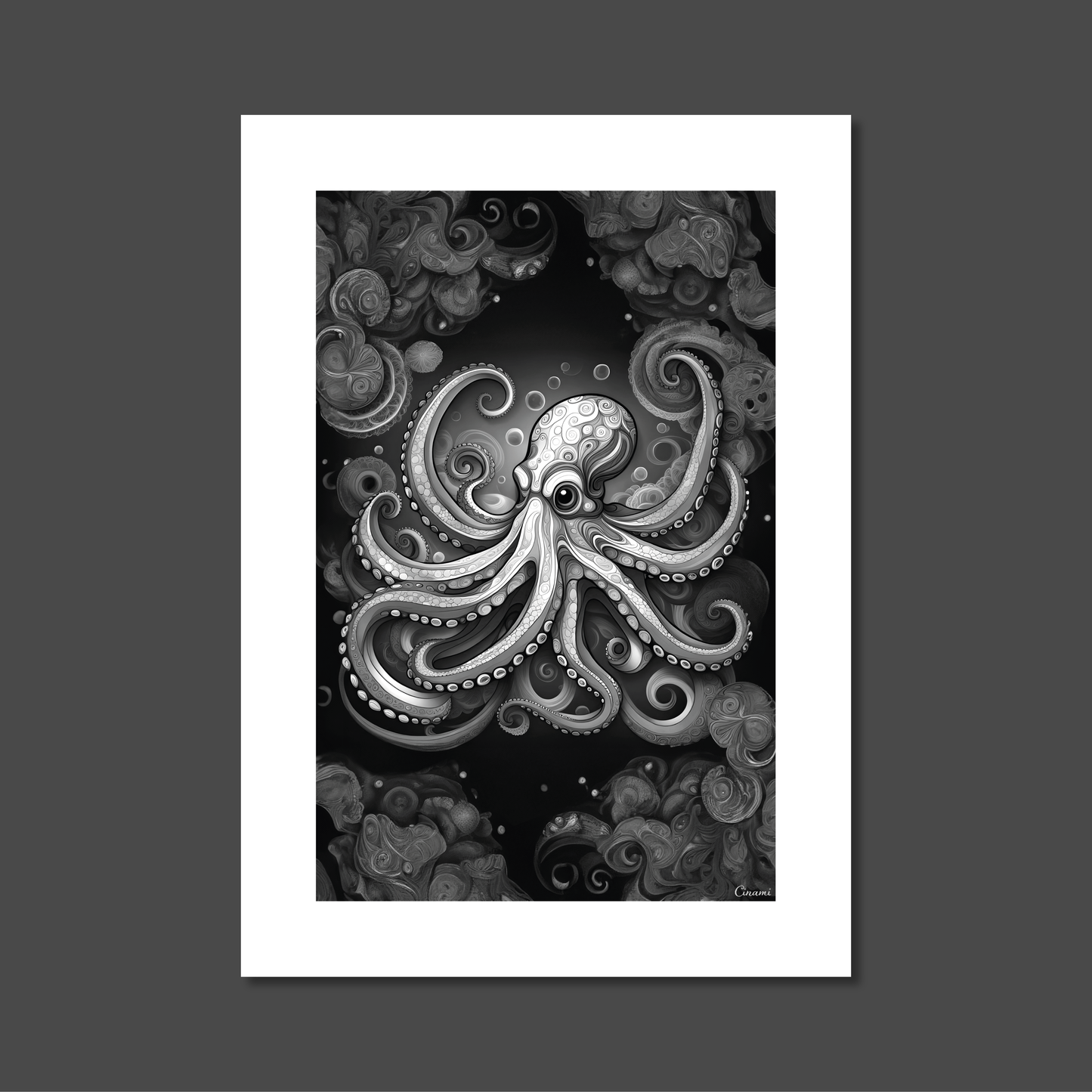 ABSTRACT OCTOPUS **UNFRAMED ART PRINT**