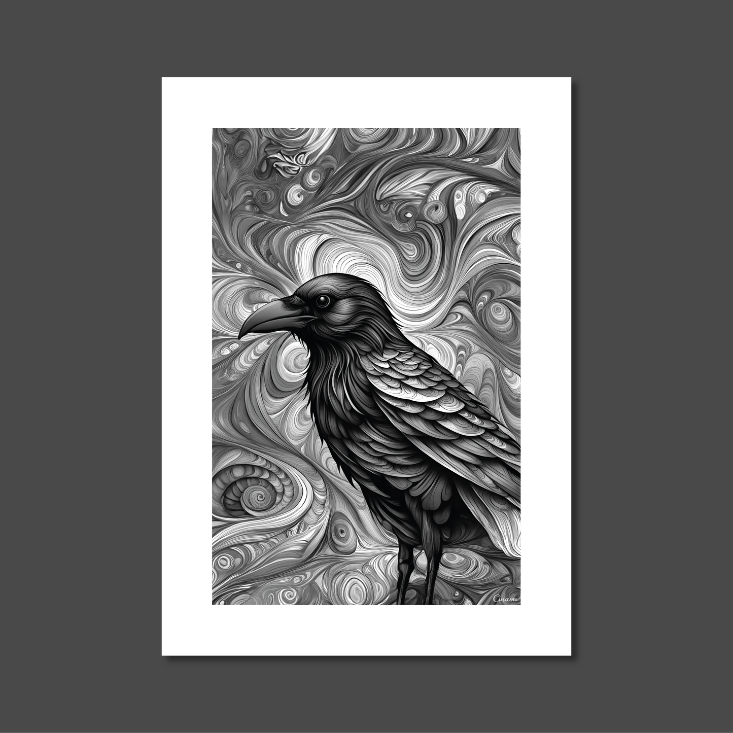 ABSTRACT CROW **UNFRAMED ART PRINT**