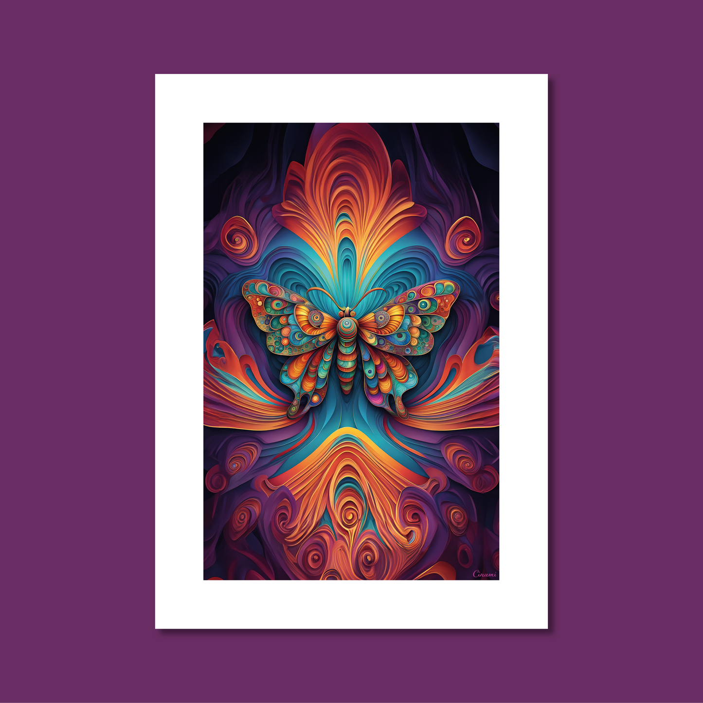 ABSTRACT BUTTERFLY **UNFRAMED ART PRINT**