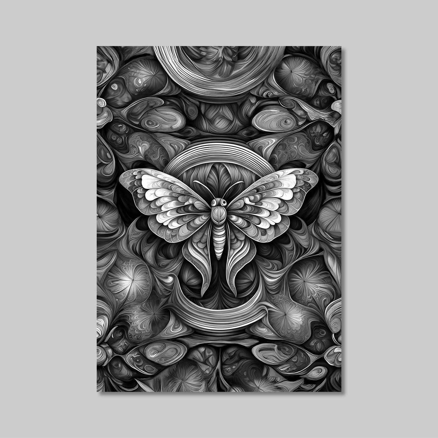 ABSTRACT MOTH **UNFRAMED ART PRINT**