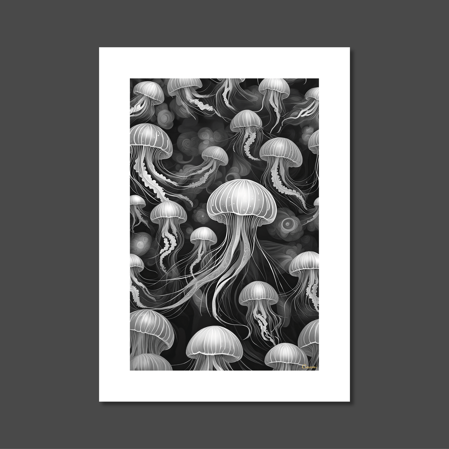 ABSTRACT JELLYFISH **UNFRAMED ART PRINT**