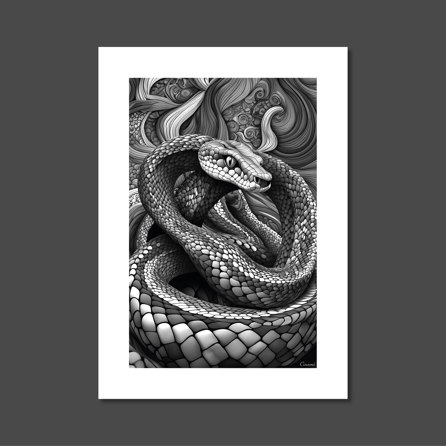 ABSTRACT COBRA **UNFRAMED ART PRINT**
