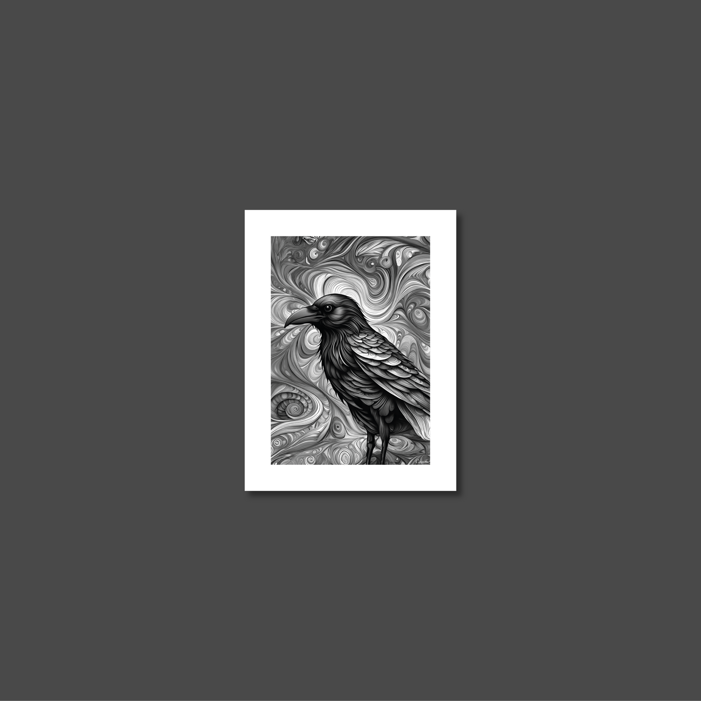 ABSTRACT CROW **UNFRAMED ART PRINT**