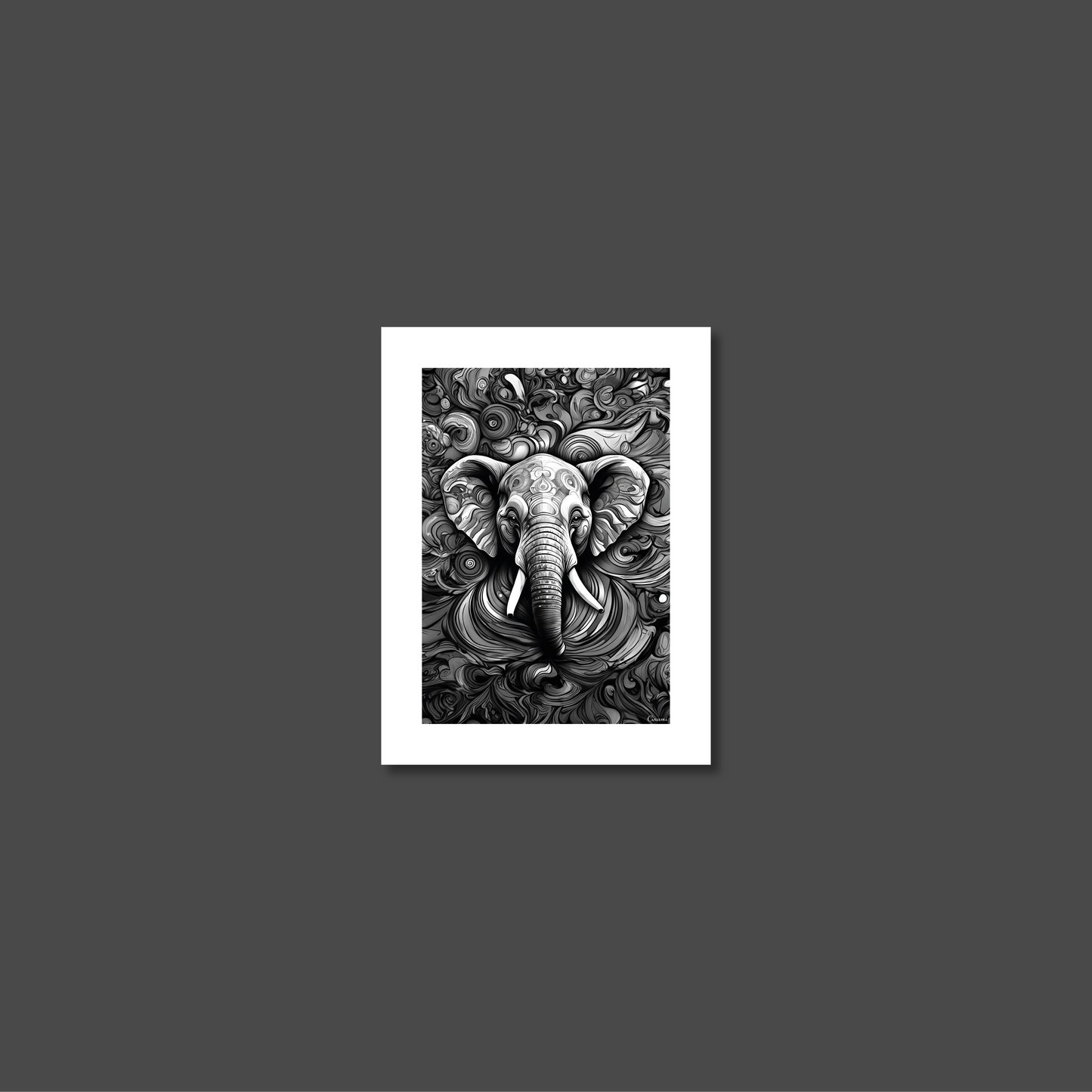ABSTRACT ELEPHANT **UNFRAMED ART PRINT**