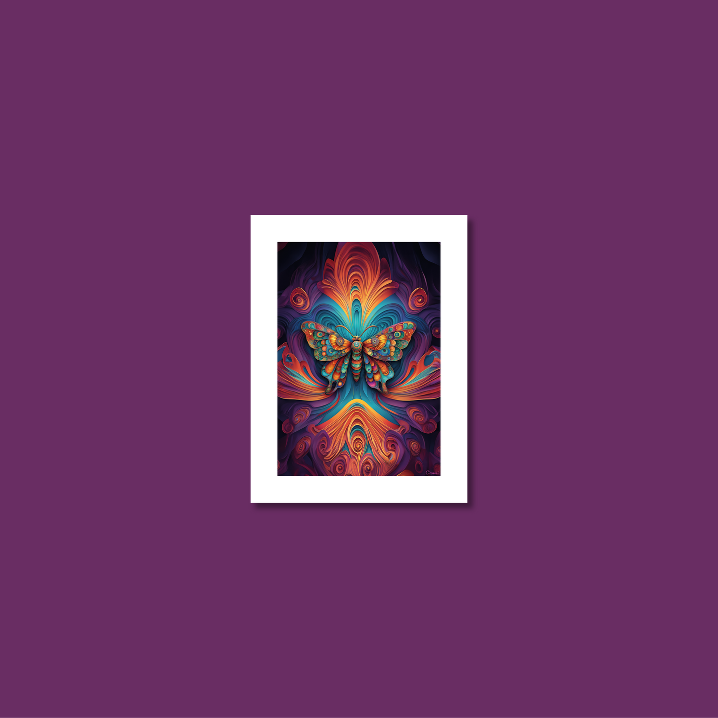 ABSTRACT BUTTERFLY **UNFRAMED ART PRINT**