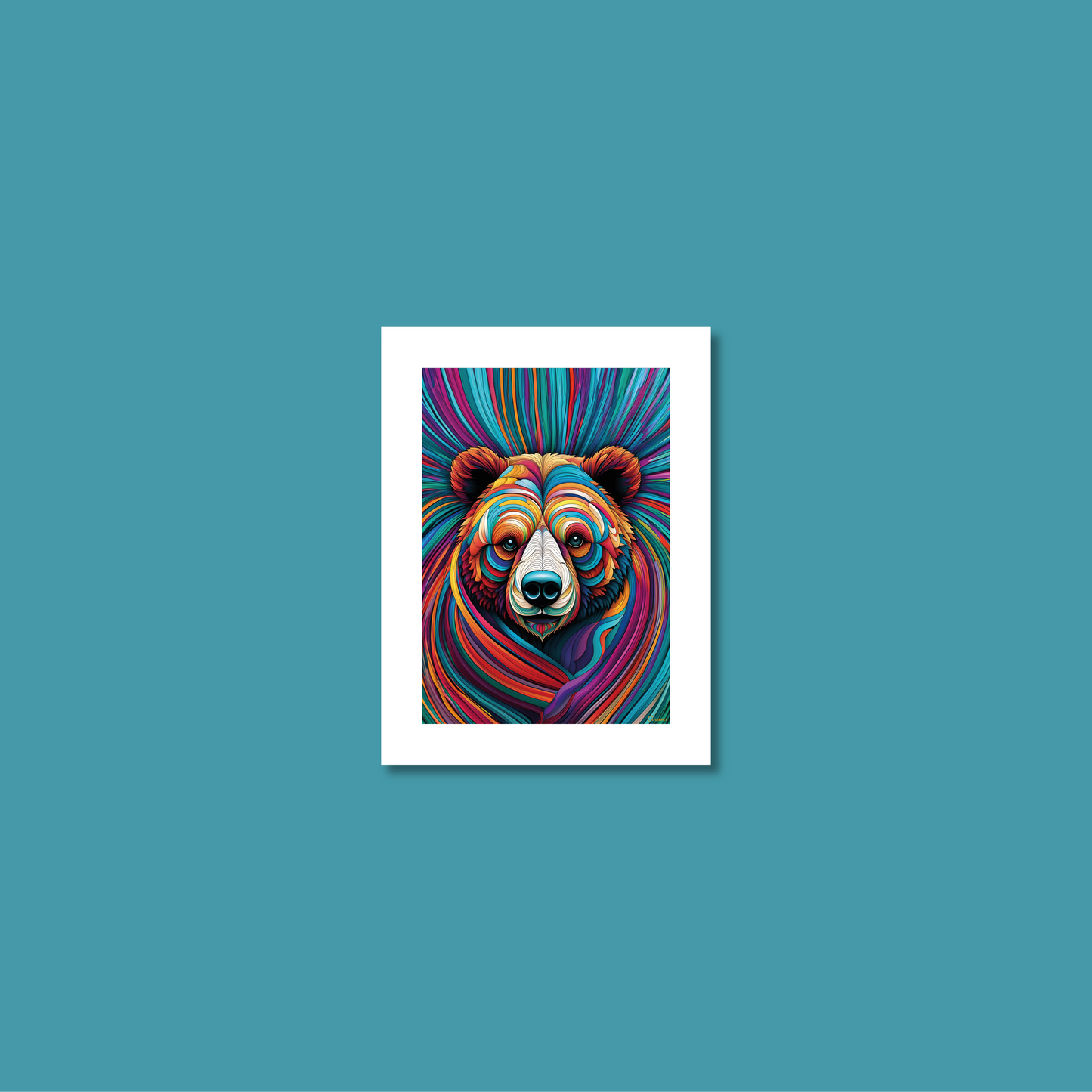 ABSTRACT BEAR **UNFRAMED ART PRINT**