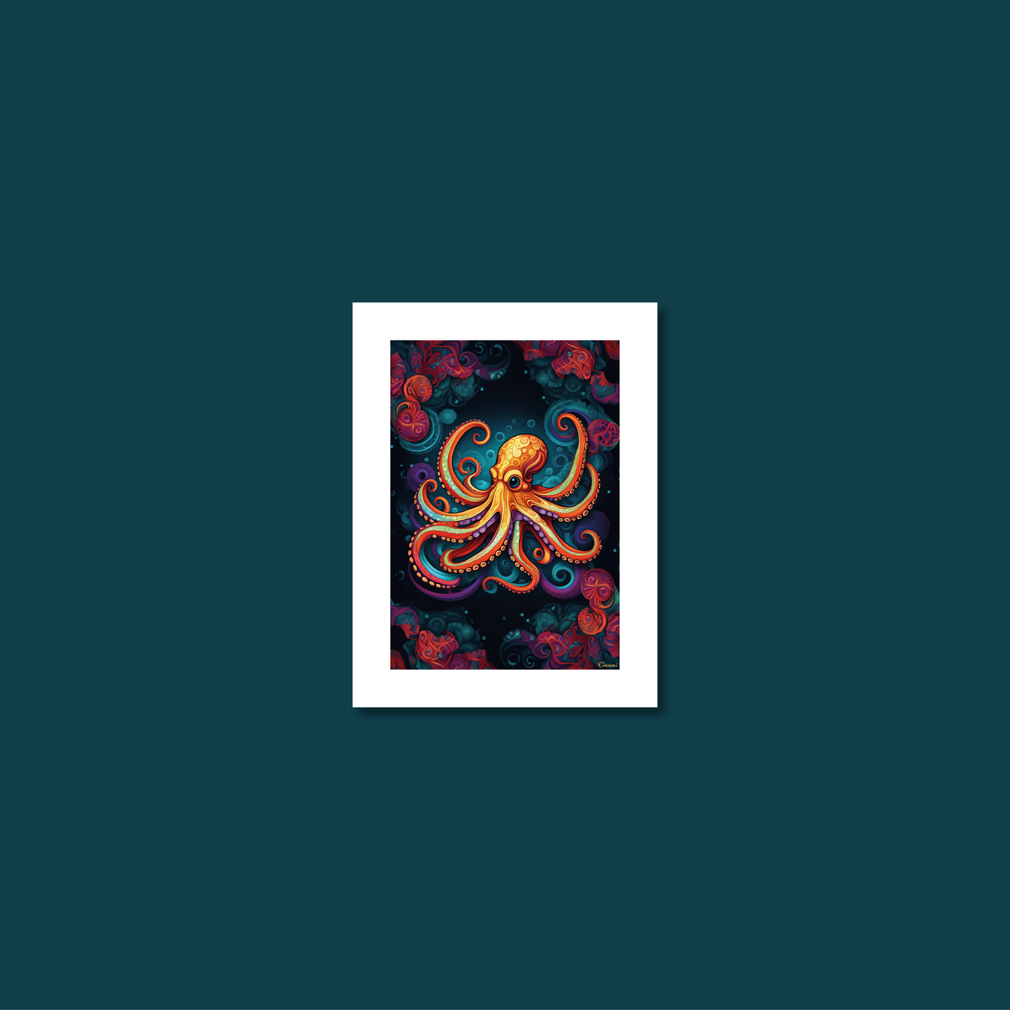 ABSTRACT OCTOPUS **UNFRAMED ART PRINT**