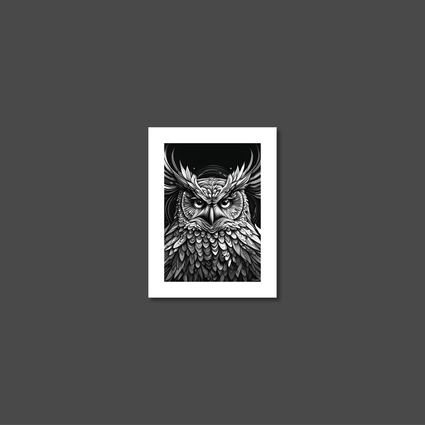 ABSTRACT OWL **UNFRAMED ART PRINT**