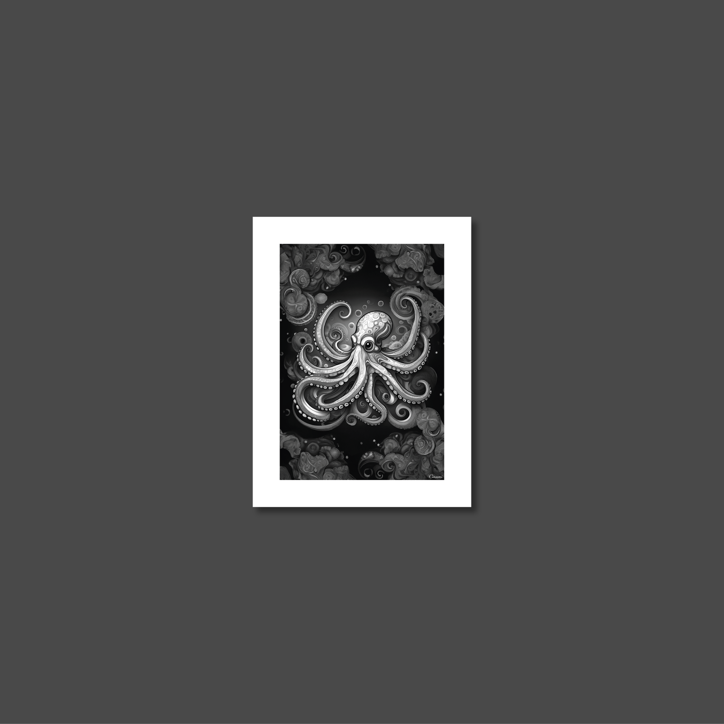 ABSTRACT OCTOPUS **UNFRAMED ART PRINT**