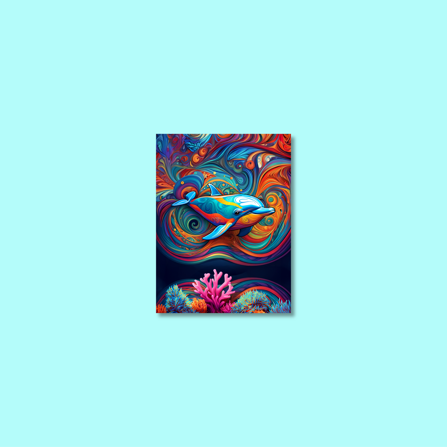 ABSTRACT DOLPHIN **UNFRAMED ART PRINT**