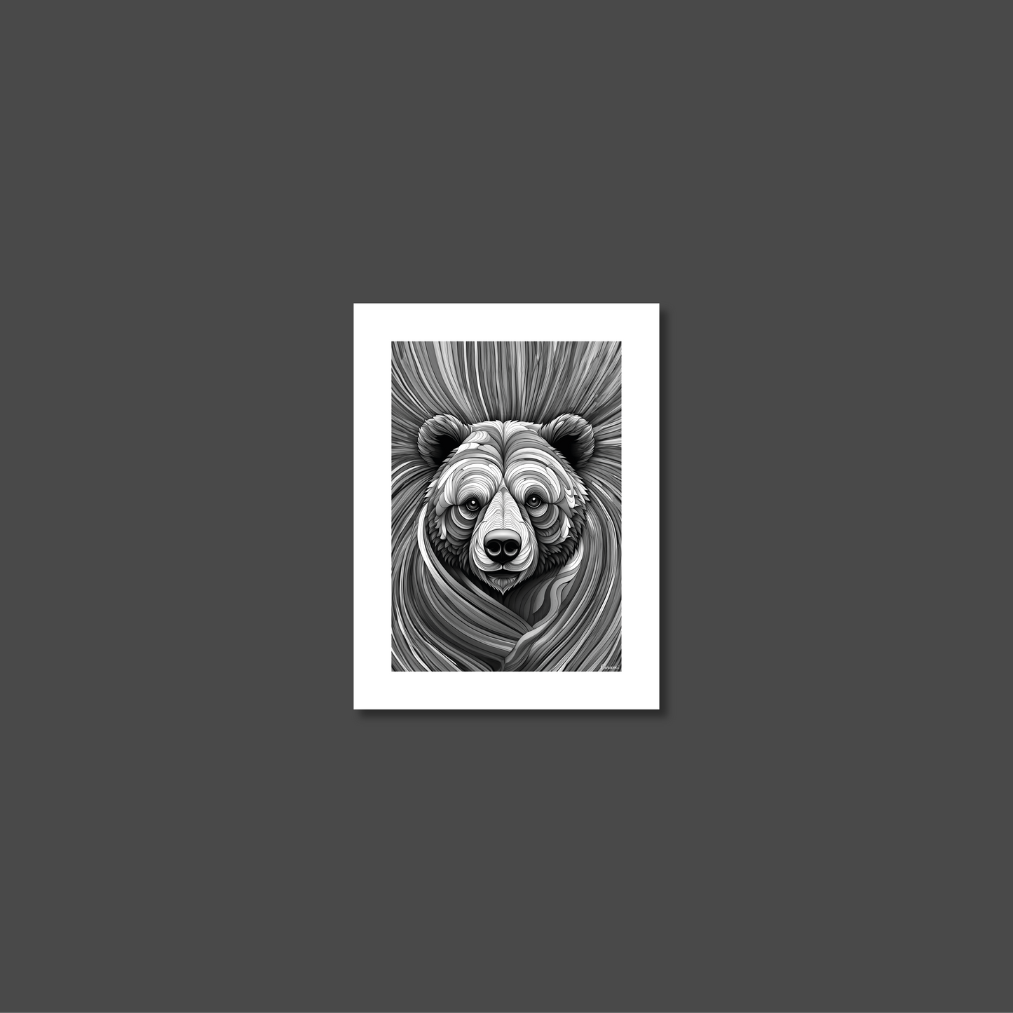 ABSTRACT BEAR **UNFRAMED ART PRINT**