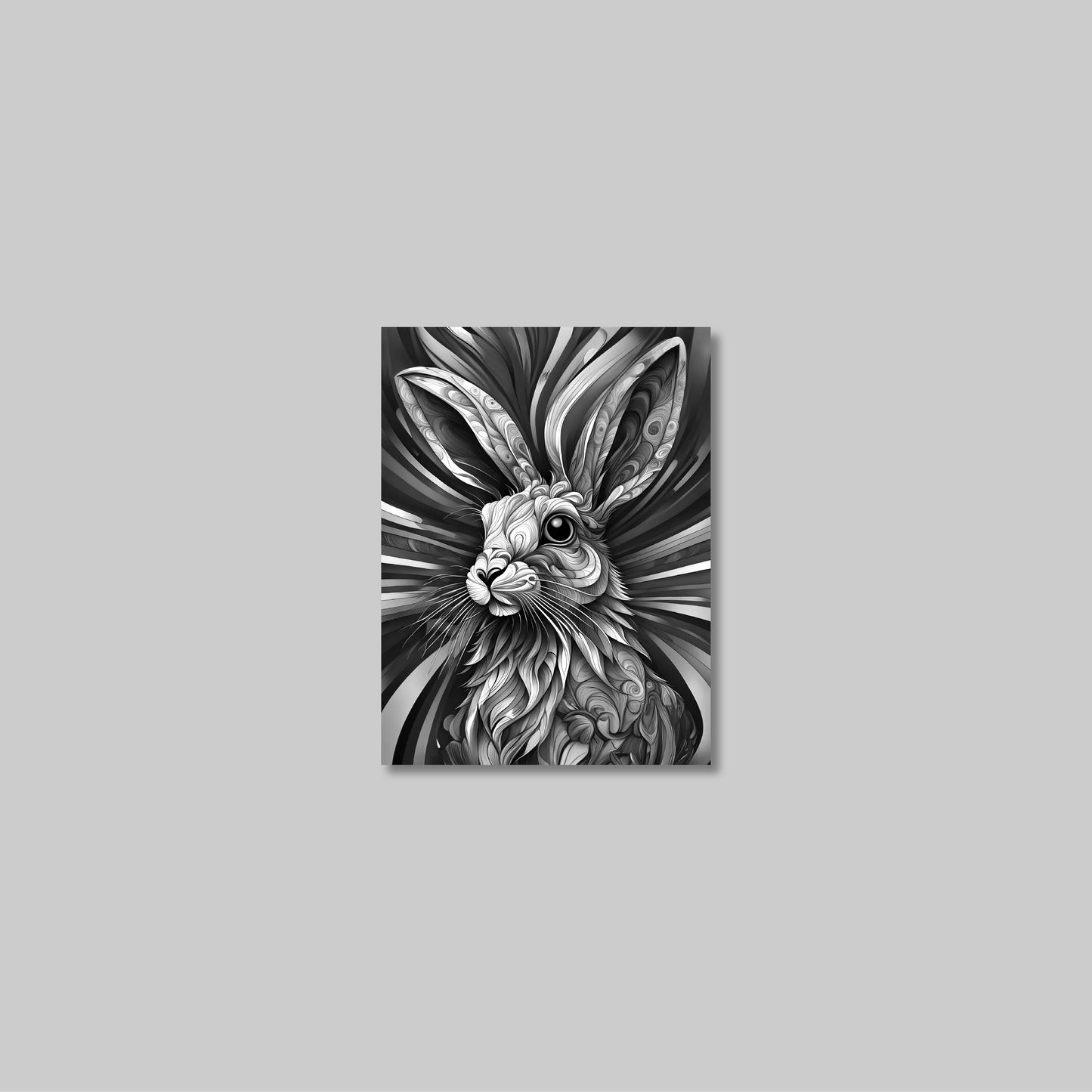 ABSTRACT RABBIT **UNFRAMED ART PRINT**