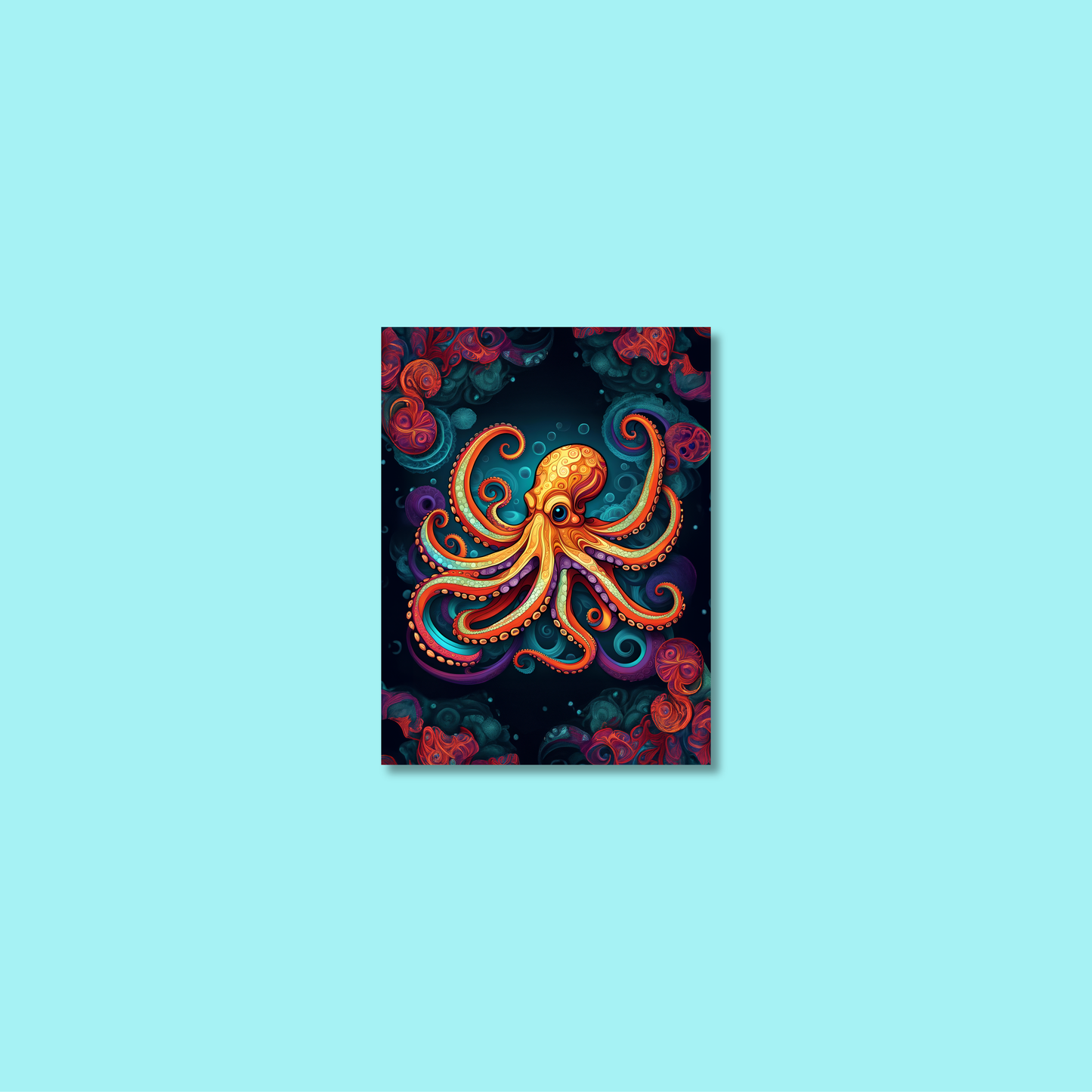 ABSTRACT OCTOPUS **UNFRAMED ART PRINT**